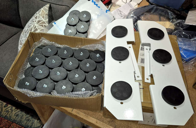 Neodymium magnets with 1/4-20 threaded stud MAG 2.5 inch diameter magnet