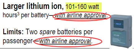 FAA TSA Li Ion battery air transpotation for Starlink Roam mini system