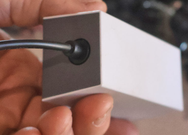 Starlink Mini Custom 6 inch power cable with male solid plug end and bare leads