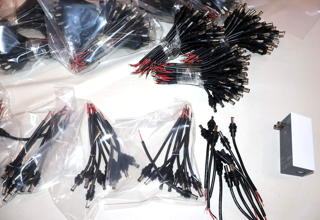 Starlink Mini Custom 6 inch power cable with male solid plug end and bare leads